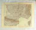 Original Old Antique Print Map C1900 France Corsica Mediterranean Sea Victorian