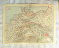 Original Old Antique Print Ref.638 Map C1900 Germany Plan Berlin Wurtemberg