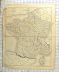 Original Old Antique Print Map C1790-C1900 Europe Germany Boheme 18th Century