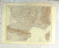 Original Old Antique Print Ref.643 Hall Map C1790-C1900 France Corsica Biscay