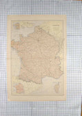 Original Old Antique Print Ref.648 Bartholomew Map C1790-C1900 France Corsica