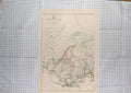 Original Old Antique Print Weller Map C1790-C1900 Russia Asia Europe 18th