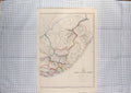 Original Old Antique Print Weller Map C1790-C1900 Cape Good Hope Africa 18th