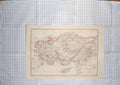 Original Old Antique Print Weller Map C1790-C1900 Asia Minor Cyprus Adana 18th