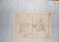 Original Old Antique Print Weller Map C1790-C1900 Australia Kangaroo 18th