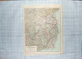 Original Old Antique Print Map C1790-C1900 Ireland Waterford Dublin 18th
