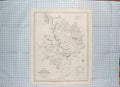 Original Old Antique Print Map C1833 Plan Huntingdonshire England 19th Century