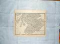 Original Old Antique Print Walker Map C1790-C1900 Scotland Arran Glasgow 18th