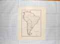Original Old Antique Print Map C1790-C1900 South America Falkland Cape 18th