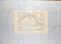 Original Old Antique Print Map C1790-C1900 Africa Arabia Mediterranean 18th