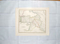 Original Old Antique Print Map C1790-C1900 Turkey Asia Cyprus Syria Black 18th