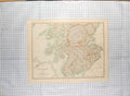 Original Old Antique Print *705 Johnston Map C1790-C1900 Southern Scotland