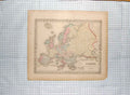 Original Old Antique Print Map C1790-C1900 Europe France Spain Turkey 18th