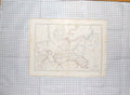 Original Old Antique Print Map C1790-C1900 Prusse Europe Nassau Brunswick 18th