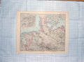 Original Old Antique Print Map C1790-C1900 Hannover Bremen enburg 18th Century
