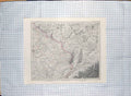 Original Old Antique Print Map 1875 Colmar Zurich Luxemburg Dijon Bayern 19th