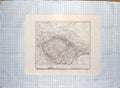 Original Old Antique Print Map 1873 Deutschland Bohmen Schlesien Prag Victorian