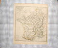 Original Old Antique Print Walker Map 1831 France Meditteranean Martius 19th