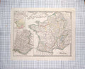 Original Old Antique Print Ref.703 Map C1790-C1900 France Europe Mediterranean