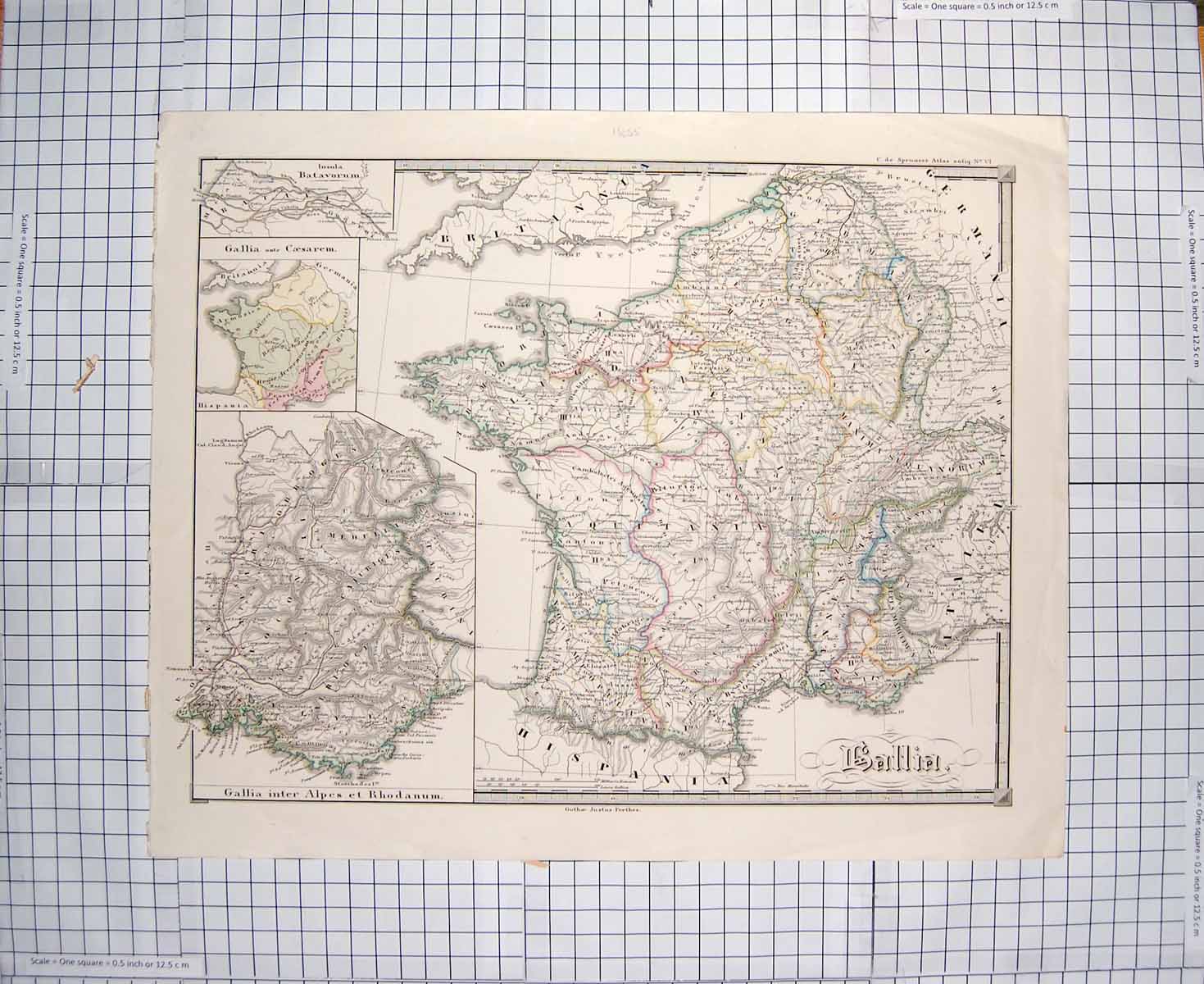 Original Old Antique Print Ref.703 Map C1790-C1900 France Europe Mediterranean