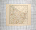 Original Old Antique Print Walker Map 1830 France Troyes Chamont 19th Century
