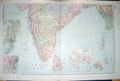 Old Antique Print Bacon Map 1894 India Bay Bengal Madras Bombay Andaman 19th