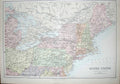 Old Antique Print Black'S Map 1890 United States America New York Vermont 19th