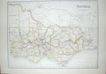 Original Old Antique Print Black'S Map 1890 Victoria Australia Pacific Ocean 0