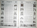 Antique Old Print Map 1922 France Channel Islands Plan Paris Tours Nantes 20th