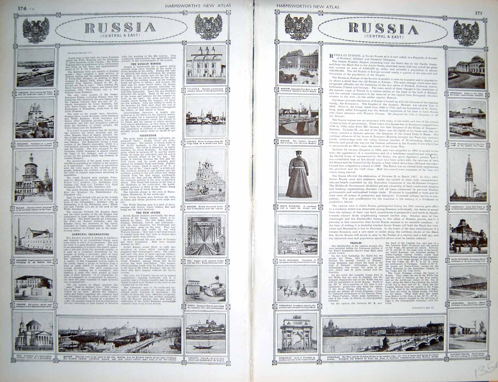 Old Vintage Print Map 1922 Russia Plan Petrograd Railway Station Nijni 20th