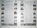Old Vintage Print Map 1922 Germany Plan Hamburg Berlin Cologne Dresden 20th