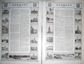 Antique Old Print Map 1922 Germany Plan Leipzig Munich Coalfield Industry 20th