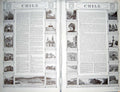 Old Vintage Print Map 1922 Chile Valparaiso Africa Indian Women Industry 20th