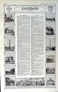 Original Old Vintage Print Map 1922 Plan Central London Railway Theatre Museum