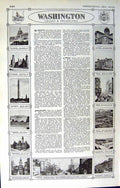 Old Vintage Print Map 1922 America Plan Philadelphia Washington Chicago 20th