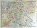 Original Old Antique Print Harmsworth Map 1906 South Russia Petersburg Caspian
