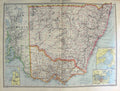 Original Old Antique Print Harmsworth Map 1906 Australia Port Phillip Jackson
