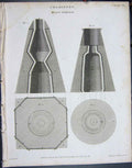 Original Old Antique Print 1804 Chemistry Blast Furnace Lowry Napoleonic Era