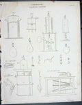 Original Old Antique Print 1819 Chemistry Gazometer Blowpipe Lowry 19th Century