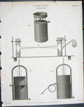 Original Old Antique Print Ref.796 1812 Chemistry Laboratory Instruments Lowry