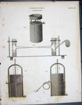 Original Old Antique Print C1790-C1900 Chemistry Laboratory Anderson 18th