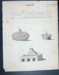 Original Old Antique Print C1790-C1900 Camphor Instruments Kneass 18th Century