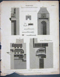Original Old Antique Print 1811 Furnace Watch Dial Plates Lowry Napoleonic Era