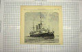Original Old Antique Print 1892 Queen First-Class Cruiser Ship Blake Victorian