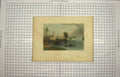 Original Old Antique Print 1840 Village Cedars River St. Laurence Canada 19th