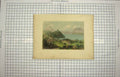 Original Old Antique Print Colour C1790-C1900 View Georgeville Hills Adlard