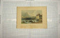 Original Old Antique Print Colour 1840 St. John'S Richlieu River Carter 19th