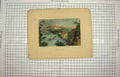 Original Old Antique Print 1840 Village Lorette Quebec Canada Mossman Victorian