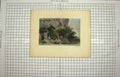 Original Old Antique Print 1838 Falls Niagara River Boats Canada 19th
