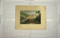 Original Old Antique Print Colour 1841 Frontier Line Stanstead Plains Canada